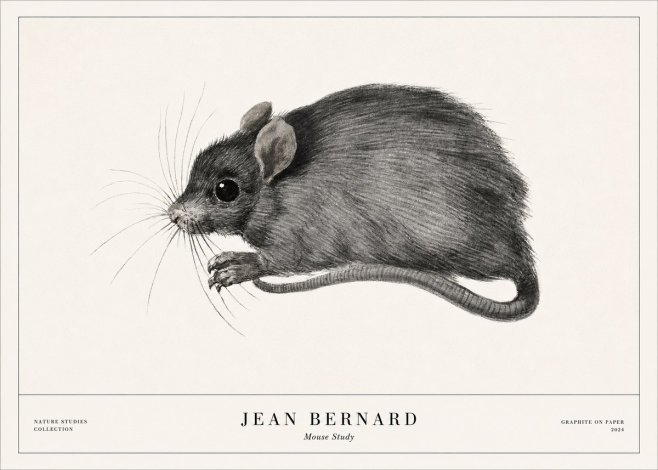 Jean Bernard Mouse Study No1 - Affiche