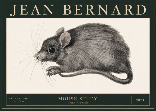 Jean Bernard Mouse Study No4 - Affiche