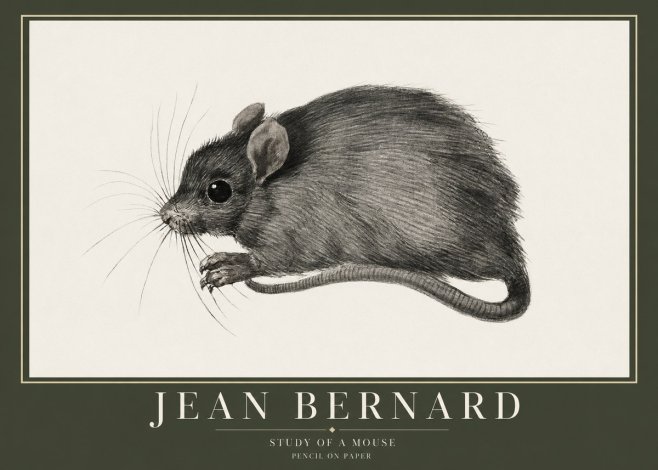 Jean Bernard Mouse Study No5 - Affiche