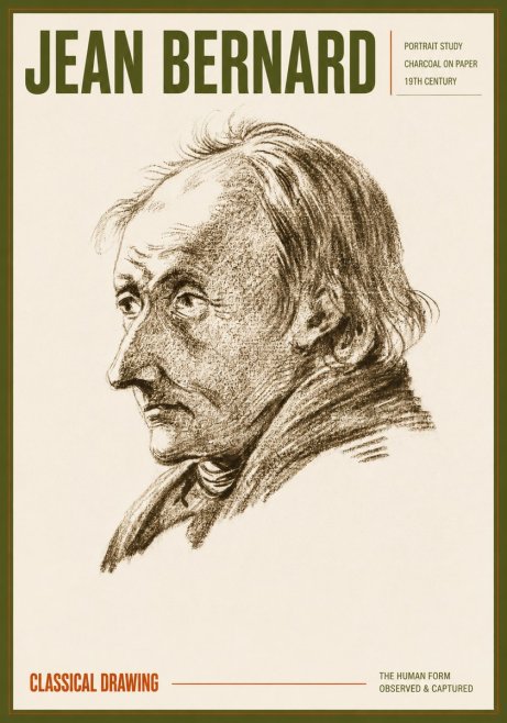 Jean Bernard Portrait of an Elderly Man No6 - Affiche