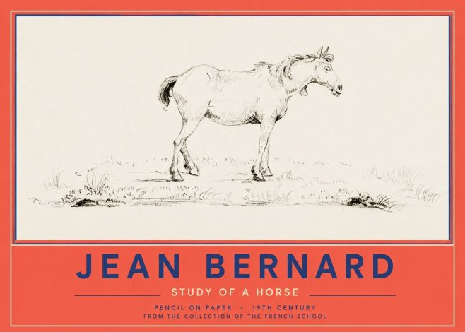 Jean Bernard Study of a Horse IV No2 - Affiche