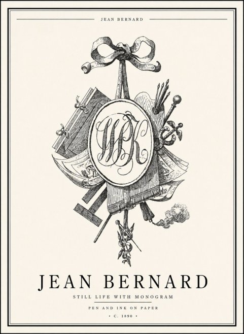 Jean Bernard Still Life with Monogram No1 - Affiche