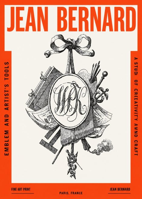 Jean Bernard Still Life with Monogram No3 - Affiche