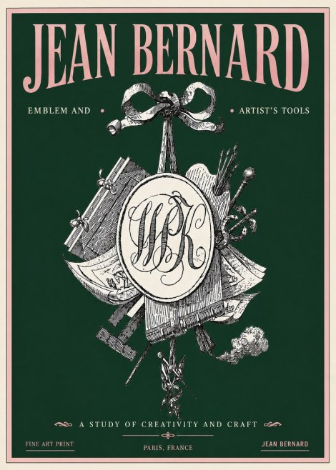 Jean Bernard Still Life with Monogram No5 - Affiche