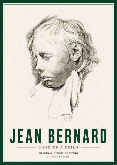Jean Bernard Head of a Child No4 - Affiche