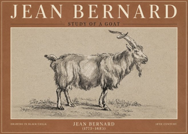 Jean Bernard Study of a Goat II No6 - Affiche