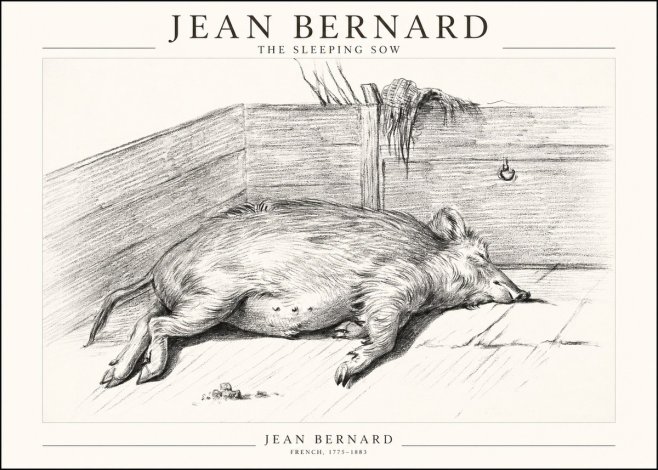 Jean Bernard The Sleeping Sow No1 - Affiche