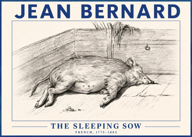 Jean Bernard The Sleeping Sow No5 - Affiche