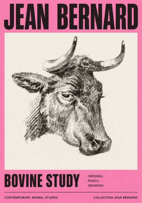 Jean Bernard Bovine Study I No3 - Affiche
