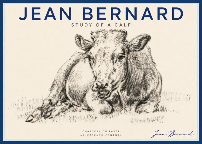 Jean Bernard Resting Calf II No6 - Affiche