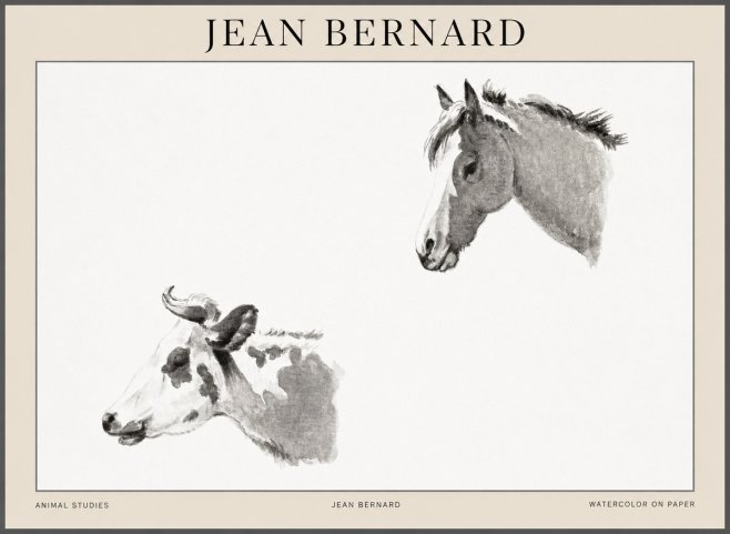 Jean Bernard Animal Studies No1 - Affiche