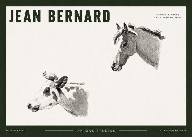 Jean Bernard Animal Studies No2 - Affiche