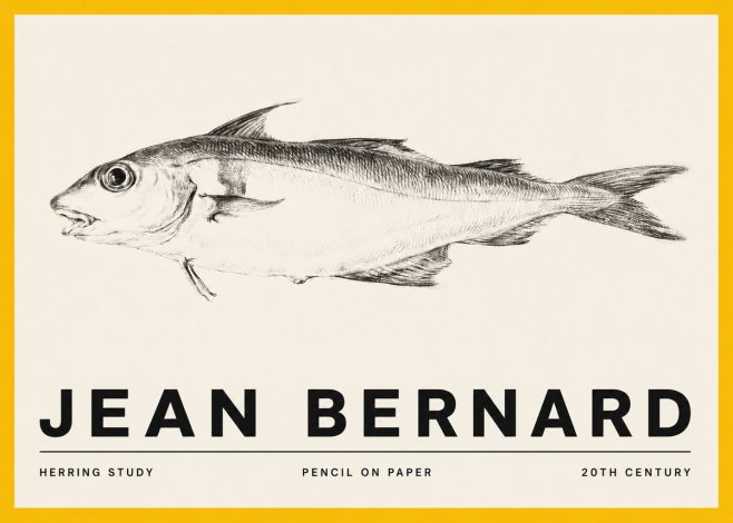 Jean Bernard Herring Study No5 - Affiche