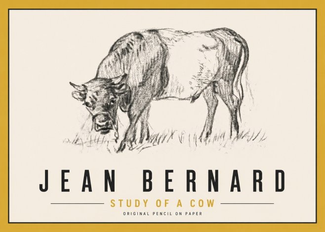 Jean Bernard Study of a Cow II No6 - Affiche