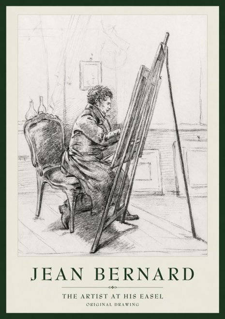 Jean Bernard The Artist at His Easel No1 - Affiche