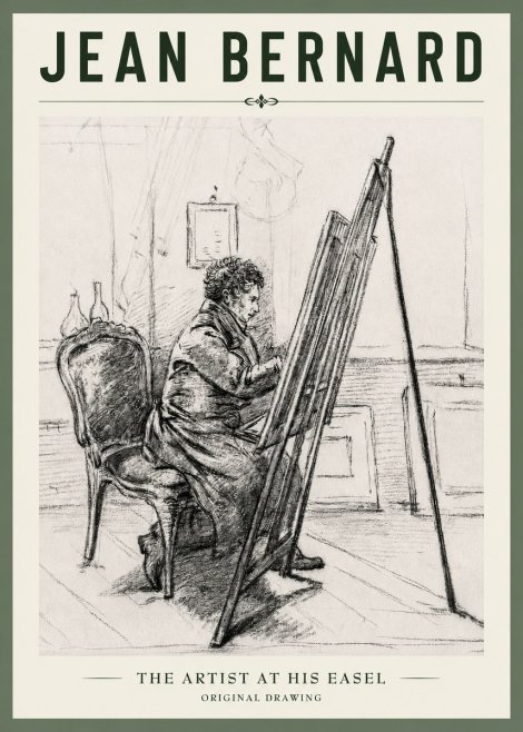 Jean Bernard The Artist at His Easel No4 - Affiche