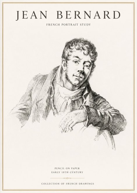 Jean Bernard French Portrait Study No1 - Affiche
