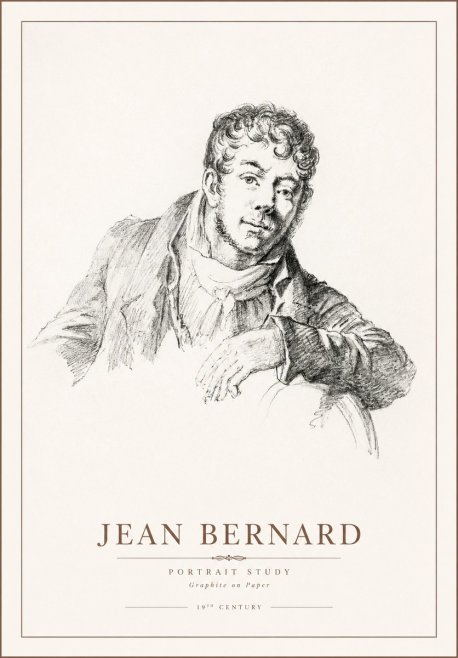 Jean Bernard French Portrait Study No2 - Affiche