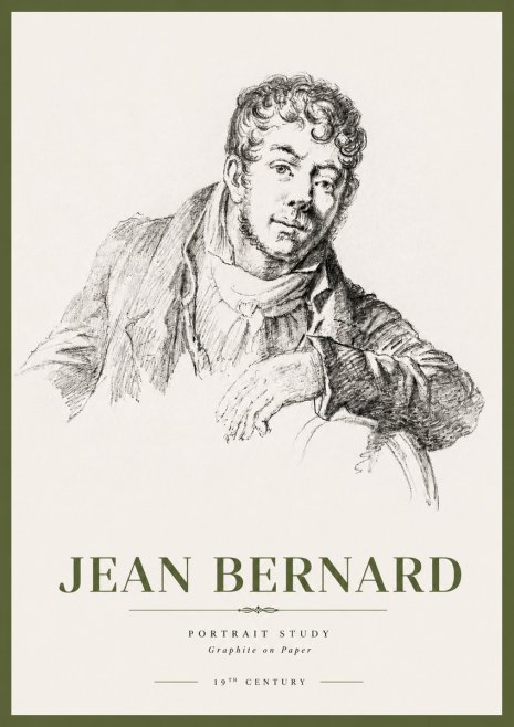 Jean Bernard French Portrait Study No4 - Affiche
