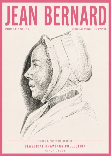 Jean Bernard Portrait Study VI No4 - Affiche