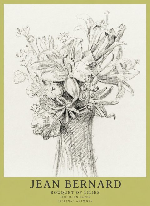 Jean Bernard Bouquet of Lilies No1 - Affiche