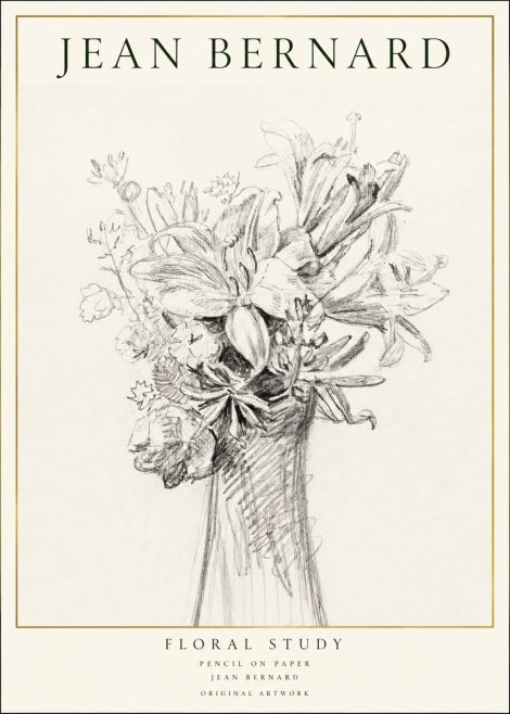 Jean Bernard Bouquet of Lilies No2 - Affiche