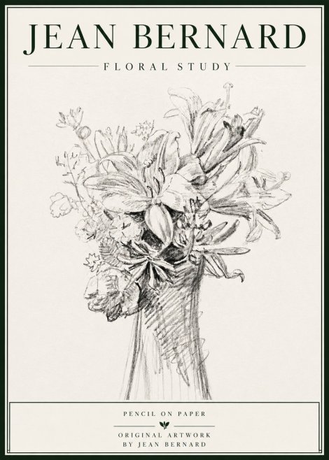Jean Bernard Bouquet of Lilies No6 - Affiche