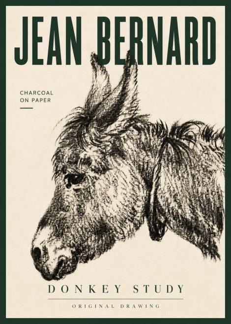 Jean Bernard Donkey Study III No6 - Affiche
