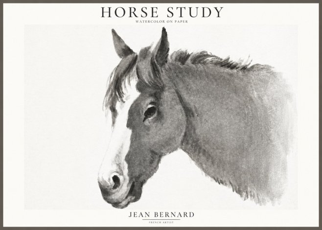 Jean Bernard Horse Study I No1 - Affiche