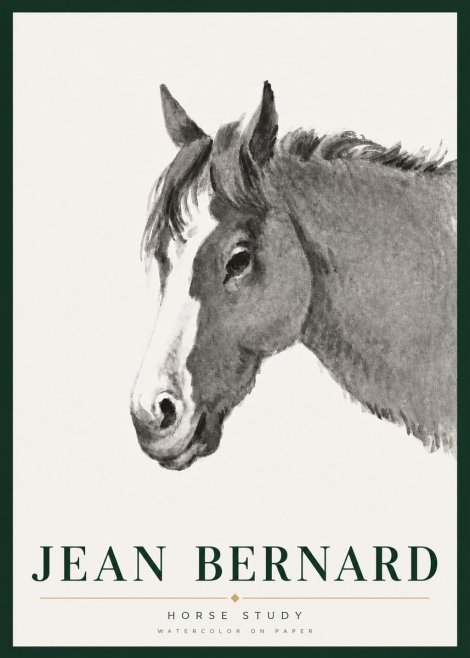 Jean Bernard Horse Study I No5 - Affiche