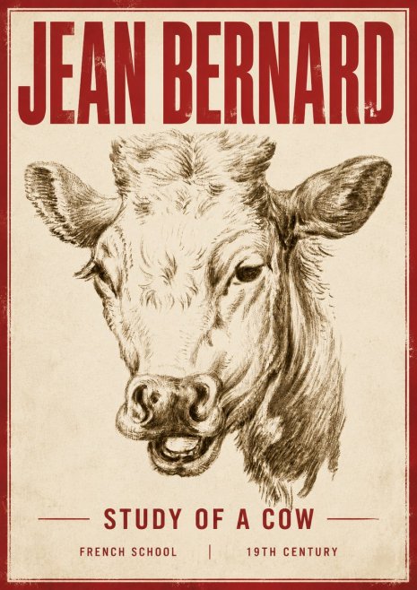 Jean Bernard Study of a Cow IV No5 - Affiche