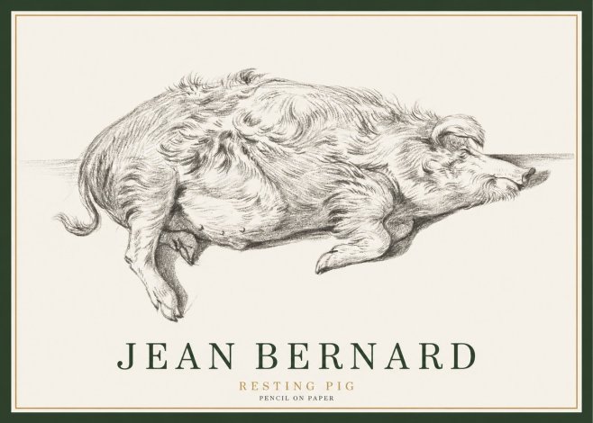 Jean Bernard Study of a Pig I No3 - Affiche