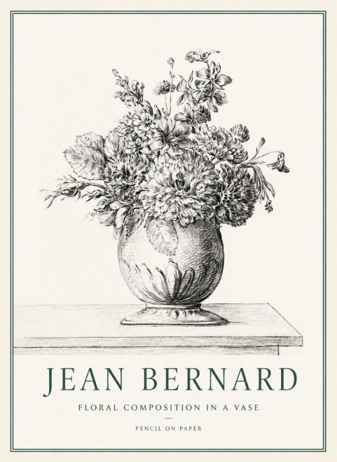 Jean Bernard Floral Composition in a Vase No1 - Affiche