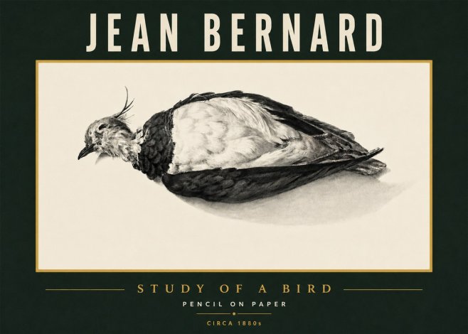 Jean Bernard Study of a Bird II No5 - Affiche