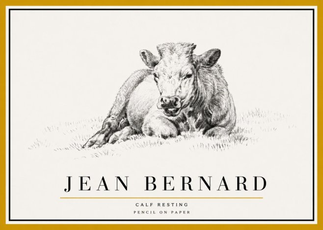 Jean Bernard Calf Resting No5 - Affiche