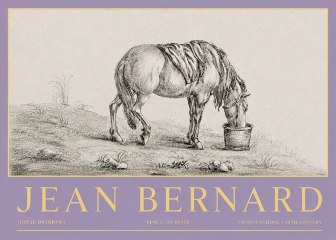Jean Bernard Horse Drinking No3 - Affiche
