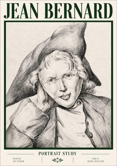 Jean Bernard Portrait Study VII No4 - Affiche