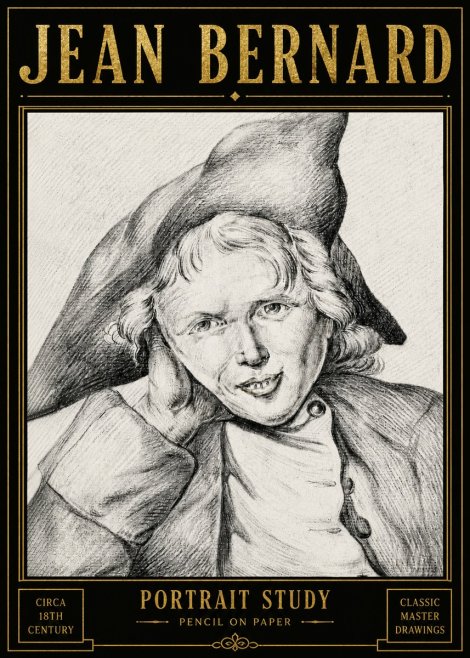 Jean Bernard Portrait Study VII No6 - Affiche
