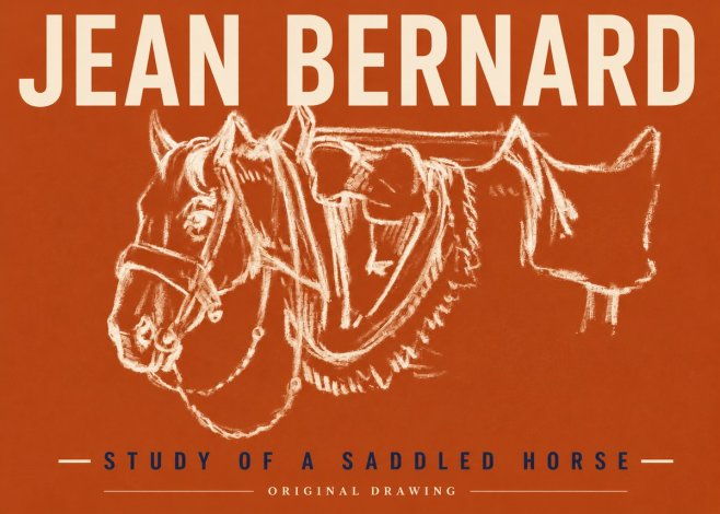 Jean Bernard Study of a Horse VII No5 - Affiche