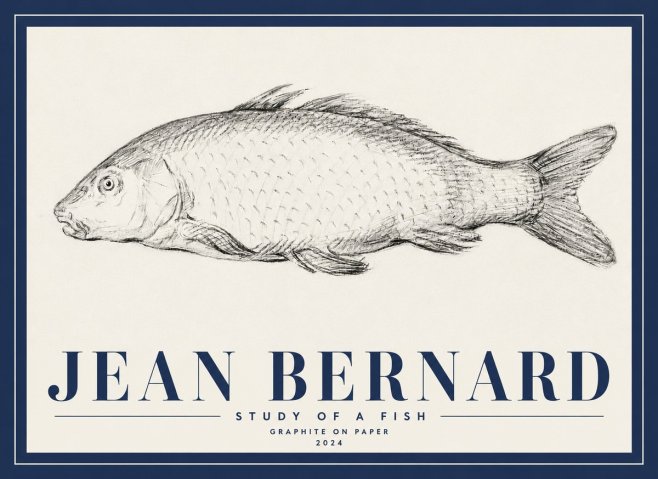 Jean Bernard Study of a Fish III No6 - Affiche