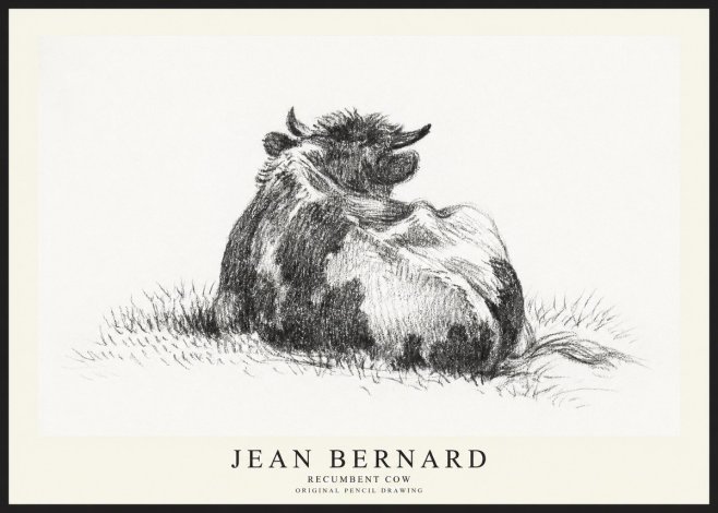 Jean Bernard Resting Highland Cow No3 - Affiche