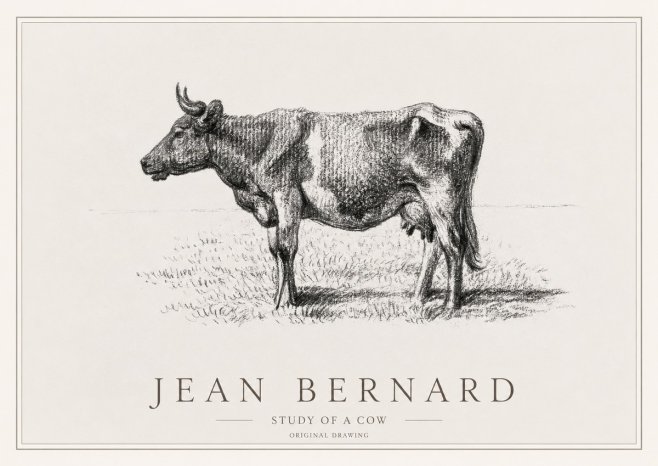 Jean Bernard Cow I No3 - Affiche