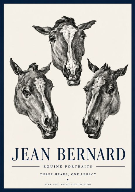 Jean Bernard Three Studies of a Horse No4 - Affiche