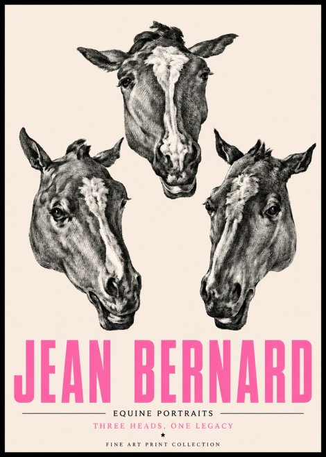 Jean Bernard Three Studies of a Horse No5 - Affiche