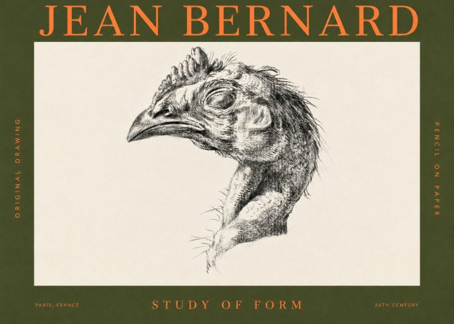 Jean Bernard Study of Form II No2 - Affiche