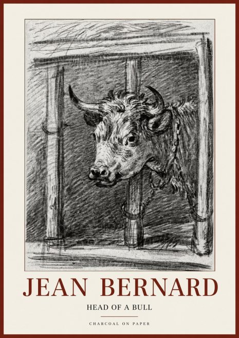 Jean Bernard Study of a Bull II No2 - Affiche