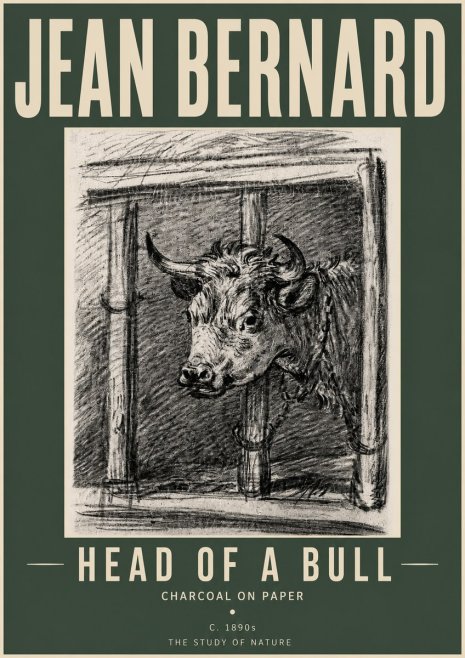 Jean Bernard Study of a Bull II No5 - Affiche