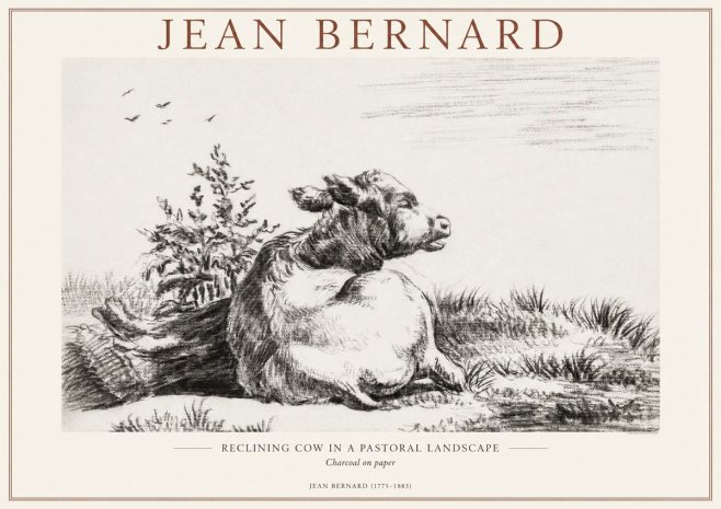 Jean Bernard Study of a Calf III No2 - Affiche
