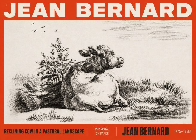 Jean Bernard Study of a Calf III No3 - Affiche