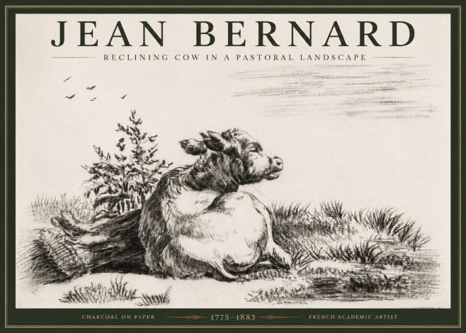 Jean Bernard Study of a Calf III No4 - Affiche